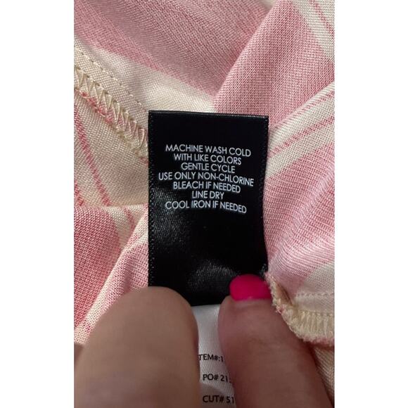 NWT Torrid Plus Challis Babydoll Hanky Hem Top Multi Stripe Pink Orange Size 4x - Picture 6 of 9